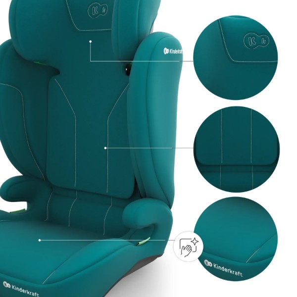Фото - Автокресло Kinderkraft i-Spark 2 Plus i-Size Green (KCISPA02GREPL00)